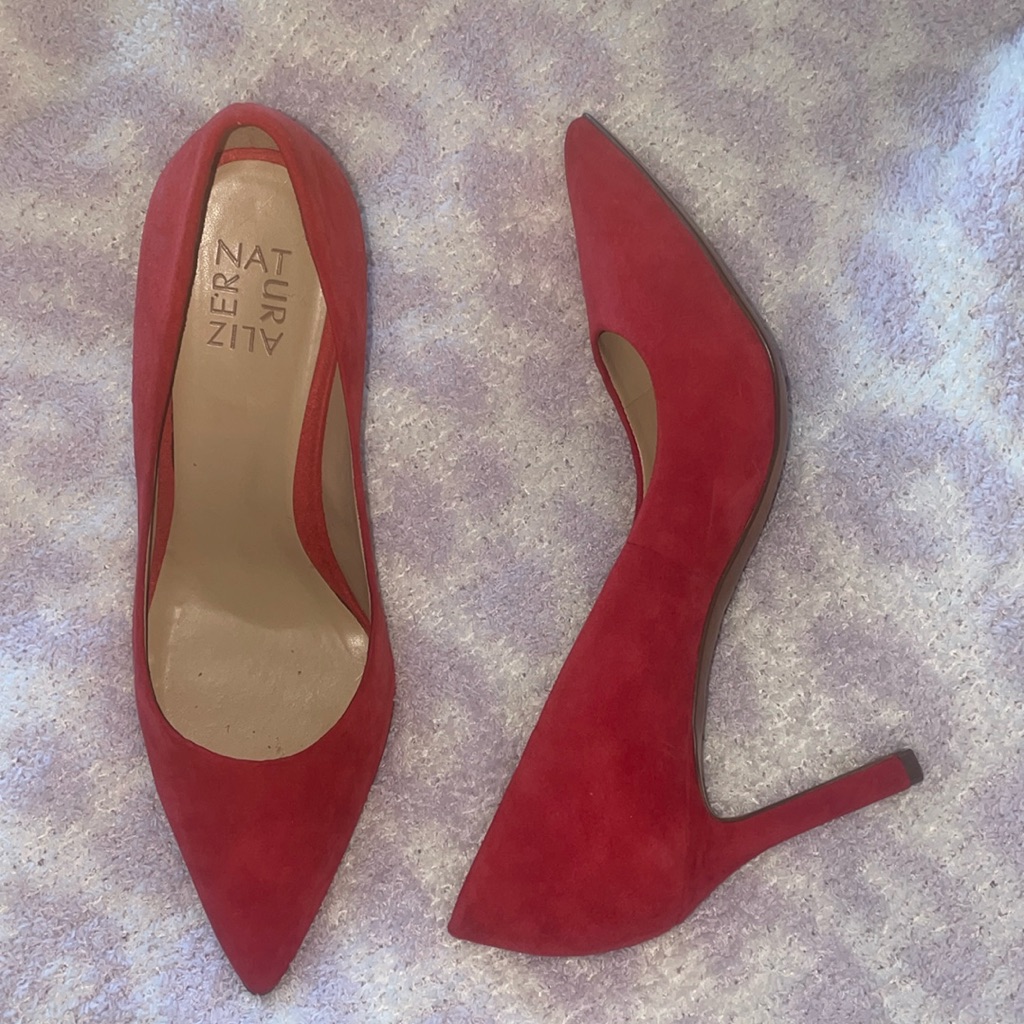New Naturalizer Women's Anna Pumps, Hot Sauce Suede, Sz 9 M